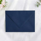 PONATIA 50 PCS/Pack A7 Envelopes, Navy Blue Euro Flap Liner 5x7 Envelopes - Image 2
