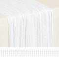 30 Pack White Cheesecloth Table Runner 17x108 Inches Boho Home Decor by Showgeous
