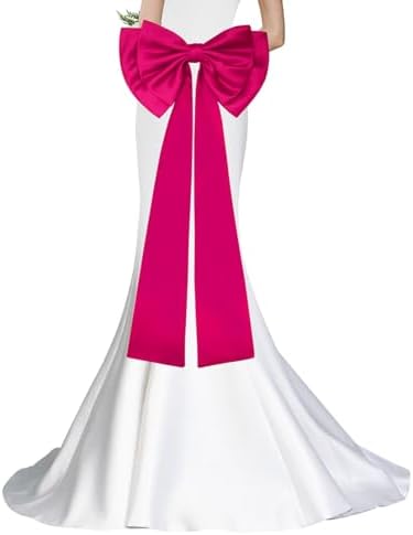 Detachable Coquette Satin Big Bow for Dress Cute Decor Bowknot by GRYUIRY