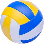 Renaiss 7.5x7.5ft Colorful Volleyball Round Backdrop Cover Yellow White Blue Volleyball Circle Photography Background Sports Themed Birthday Baby Shower Fans Athletes Party Decor Photo Booth Props - Image 2