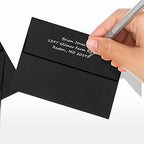LUXPaper A2 Invitation Envelopes | Peel & Press | 4 3/8" x 5 3/4" | Black Linen | 80lb. Text | 250 Qty - Image 6