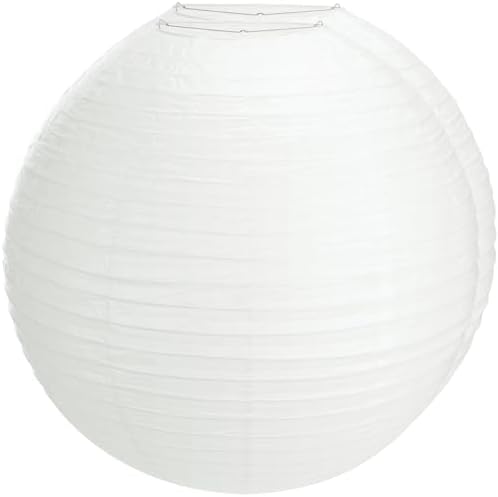 2 Pack 30 Inch Large Paper Lanterns White Hanging Lantern for Decor by Lanties