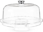 Twine Multi-Functional Acrylic Server with Bundt Cake Mold, Dessert Serving Platter Set, Cake Pan, Cake Stand, Clear Acrylic, Silicone, 4-Piece Set - Image 6