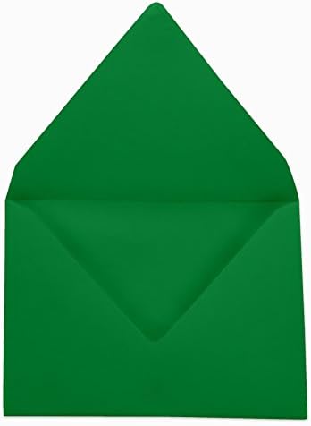 Darling Souvenir A2 Medium-Green Invitation Envelopes (4 3/8 x 5 3/4) Euro V-Flap 80 LBS Ideal for Weddings, Birthday, Invitations, Baby Shower,Bridal Shower -Packs & Colours Available - Image 3