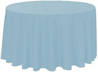 Polyester Round Tablecloth 120" Ideal for 60 inch round table (Light Blue) - Image 2