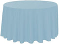 Polyester Round Tablecloth 120" Ideal for 60 inch round table (Light Blue) by KS+Linens