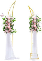 Curved Wedding Arch Backdrop Stand Set of 2, Large Balloon Arch with Rectangular Base (5.9ft,6.9ft) for Ceremony, Party, Baby Shower, Anniversary Celebration Indoor Outdoor Event Decoration. by WORFEI