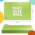 Party Solids Lime Green Tissue Paper for Gift Bags 15" X 20" 480 Sheets - Image 2