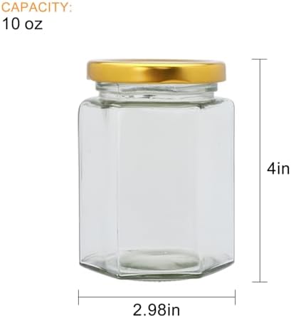 20 Pack 10 oz Honey Jars with Golden Lids and Wooden Dippers - Image 2