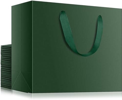 EUSOAR Large Gift Bags with Handles, 25pcs 16"x6"x12" Paper Wrap Bags Bulk, Merchandise Business Craft Grocery Retail Wrapping Bags, Wedding Christmas Birthday Thank You Gift Treat Party Favor Bags by EUSOAR