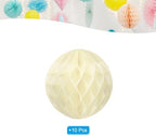 PATIKIL 10pcs 14" Honeycomb Balls Tissue Paper Pom Poms, Party Hanging Paper Honeycomb Balls Decoration for Birthday Wedding Home Backdrop Decor, Beige - Image 3