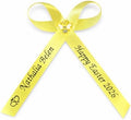 25 Personalized Ribbons Assesmbled Bows Custom Bridal Shower Favor Party Favors Wedding Bridesmaid Memorial Ribbons Funeral Baby Invitations Mis XV años Quinceanera (Yellow Ribbon) by AmysBubbling