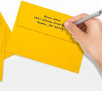LUXPaper A7 Invitation Envelopes | Peel & Press | 5 1/4" x 7 1/4" | Sunflower Yellow | 80lb. Text | 250 Qty - Image 6