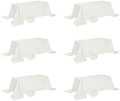 Fokitut 6 Pack Waterproof Rectangle Tablecloth, 90x132 Inch,Stain Resistant and Wrinkle Polyester Table Cloth, Fabric Table Cover for Kitchen Dining, Wedding, Party, Holiday Dinner-Ivory by BalsaCircle