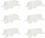 Fokitut 6 Pack Waterproof Rectangle Tablecloth, 90x132 Inch,Stain Resistant and Wrinkle Polyester Table Cloth, Fabric Table Cover for Kitchen Dining, Wedding, Party, Holiday Dinner-Ivory by BalsaCircle