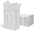 Papertide 36 Pack White Mini Gift Bags 7×4×9 inch with Tissue Paper by Unknown