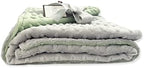 MEG ORIGINAL Minky Dot Baby Blanket Green/Gray (Crib (30 x 51 in)) - Image 3