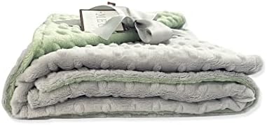 MEG ORIGINAL Baby Blanket Green/Gray Made from Super Soft Minky Dot Material (Snuggle (30 x30 in)) - Image 6