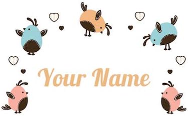 Oliver's Labels Premium Name Wall Decals - Matte Finish Personalized Wall Art for Kids' Rooms & Nurseries (Birds) by Oliver%27s+Labels