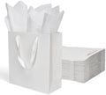 Papertide 36 Pack White Mini Gift Bags 10×4.5×11 inch with Tissue Paper by Unknown