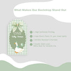One Silly Goose Arch Backdrop Cover Sage Green 1st Birthday Party - Image 5
