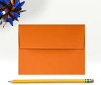 LUXPaper A2 Invitation Envelopes | Peel & Press | 4 3/8" x 5 3/4" | Mandarin Orange | 80lb. Text | 250 Qty - Image 4