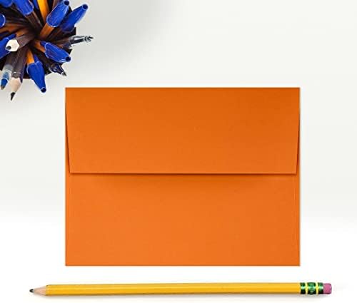 LUXPaper A2 Invitation Envelopes | Peel & Press | 4 3/8" x 5 3/4" | Mandarin Orange | 80lb. Text | 250 Qty - Image 4