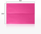 LUXPaper A7 Invitation Envelopes | Peel & Press | 5 1/4" x 7 1/4" | Azalea Metallic | 80lb. Text | 1,000 Qty - Image 3