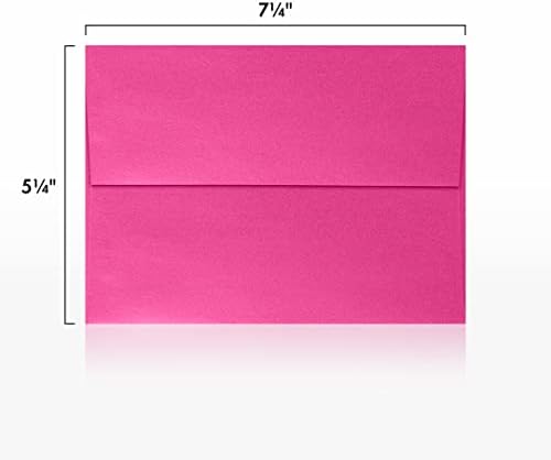 LUXPaper A7 Invitation Envelopes | Peel & Press | 5 1/4" x 7 1/4" | Azalea Metallic | 80lb. Text | 50 Qty - Image 3