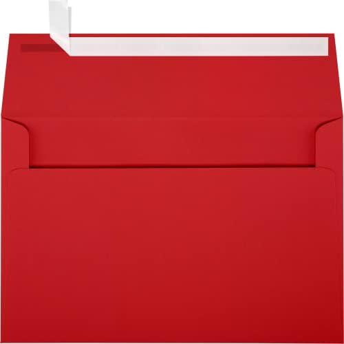 LUXPaper A9 Invitation Envelopes | Peel & Press | 5 3/4" x 8 3/4" | Ruby Red | 80lb. Text | 500 Qty by LUXPaper
