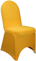 YOUR CHAIR COVERS - 100 Pack Stretch Spandex Banquet Chair Covers - Gold, Wedding Slip Covers, Premium Quality Chair Cover by YourChairCovers