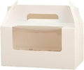 JIYIXhylera 100Pcs Cupcake Boxes with Handle, White 2 Cavity Kraft Paper Muffin Boxes with Clear Window, 6.49x3.74x3.54 Inch Cupcake Carriers for Wedding by Unknown