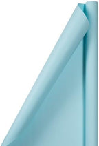 JAM Paper Gift Wrap - Matte Wrapping Paper - 100 Sq Ft Total - Matte Baby Blue - 4 Rolls/Pack - Image 2