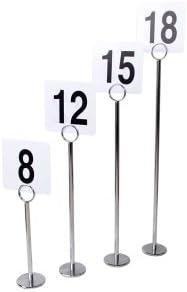 New Star Foodservice Ring-Clip Table Number Holder/ Number Stand/ Place Card Holder, Set of 12, 15-Inch - Image 3