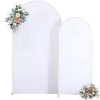 White Arch Cover 7.2FT 6FT Set of 2 Wedding Arch Backdrop Covers Stretchy Spandex Back Drop Covers for Birthday Baby Shower Party Decor Photo Booth Girls Bridal Banquet Balloon Arch Background - Image 6