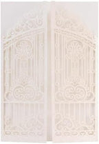 50Pcs Glitter Ivory Wedding Engagement Anniversary Birthday Invitation - Image 2