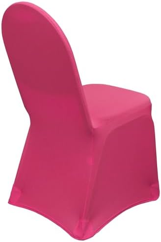 YOUR CHAIR COVERS - 6 Pack Stretch Spandex Banquet Chair Covers - Fuchsia, Wedding Slip Covers, Premium Quality Chair Cover - Image 4