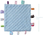 CREVENT Baby Welcome Gift Set Storage Basket with 2 Blankets+ 1 Security Blanket + 1 Taggie + 1 Gift Bag with Ribbon (Blue) - Image 7