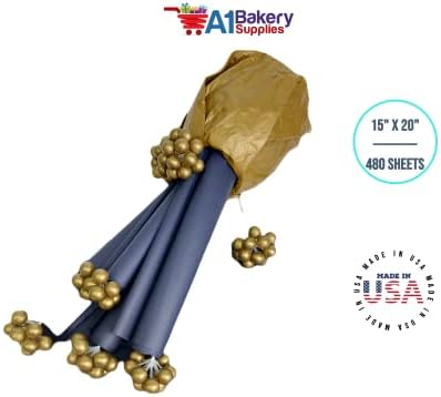 Gift Wrapping Tissue Paper 15X20 480 Pack by A1 Bakery Supplies (Navy Blue) - Image 7