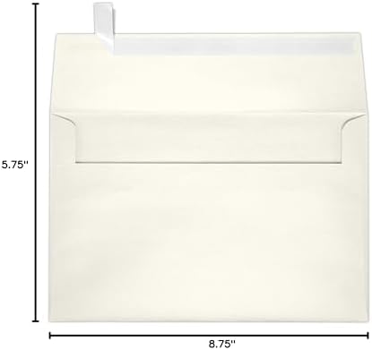 LUXPaper A9 Invitation Envelopes | Peel & Press | 5 3/4" x 8 3/4" | Quartz Metallic | 80lb. Text | 50 Qty - Image 3