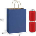 BagDream Gift Bags with Handles 8x4.25x10.5 Inch Navy Blue 100 Pack Bulk - Image 2