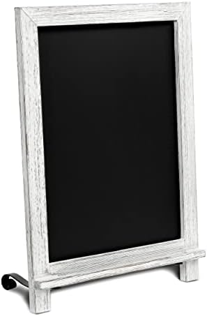 Rustic Whitewash Tabletop Chalkboard Sign/Hanging Magnetic Wall Chalkboard/Small Countertop Chalkboard Easel/Kitchen Countertop Memo Board / 12" x 17" in. Weddings, Birthdays, Baby Announcements by HBCYCreations