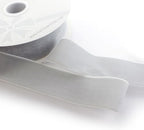 2" Velvet Ribbon Single Sided Soft Plush Luxury Craft Trim for Hair Bows Sewing Gift Wrapping Decorations Floral Arrangements and DIY Projects (Silver, 25 Yards) - Image 3