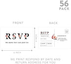 Andaz Press 56-Pack Personalized RSVP Postcards for Wedding Fall Flowers Cardstock Response Reply Cards for Bridal Shower Baby Shower Birthday Event Custom Date and Return Address 4 x 6-Inch - Image 5