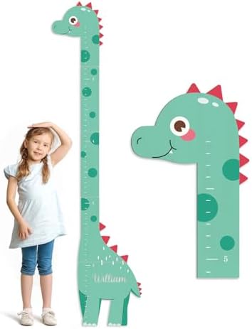 Custom Kids Measuring Wall Chart, Wood Name Height Tracker by Woodemon