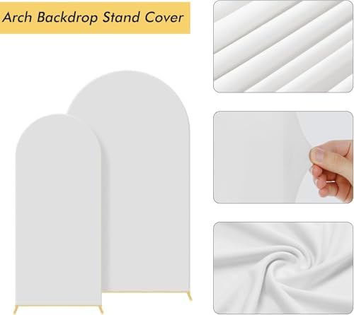 Gawicpy Wedding Arch Backdrop Stand Set Metal Arch Backdrop Stand with Wedding Arch Cover, Wedding Balloon Arch Backdrop Stand for Birthday, Baby Shower, Anniversary (Red, 5.9FT+7.2FT) - Image 6