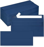 200 Pack #10 Navy Blue Envelopes Letter Size Self Seal Business Envelopes by QIKSION