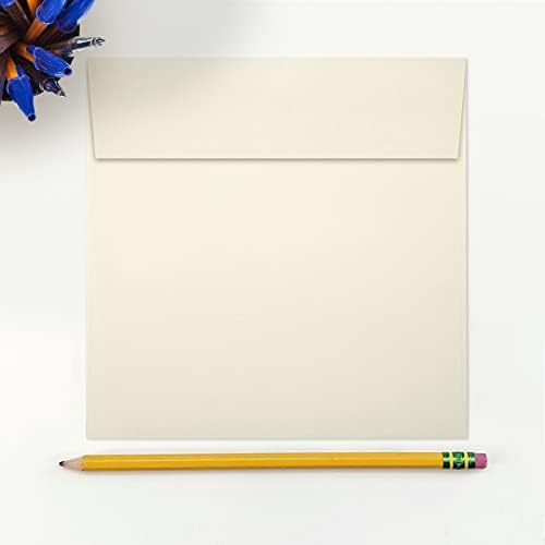 LUXPaper Square Invitation Envelopes | Peel & Press | 6 1/4" x 6 1/4" | Natural | 70lb. Text | 250 Qty - Image 4