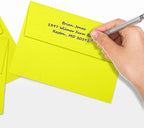 LUXPAPER A7 Invitation Envelopes for 5 x 7 Cards in 80 lb. Citrus, Printable Envelopes for Invitations, w/Peel and Press Seal, 250 Pack, Envelope Size 5 1/4 x 7 1/4 (Yellow-Green) - Image 6
