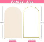 Putros Arch Backdrop Stand and Cover Set, 7.2ft Arch Stand with Beige Cover - Image 2